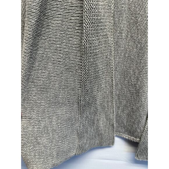 Eileen Fisher 100% Cotton Open Front Cardigan Light Gray Knit Sweater M - Picture 2 of 8